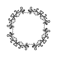 Hand drawn curve decor, ornate frames and borders