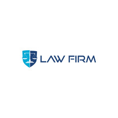 Law firm logo design isolated on transparent background