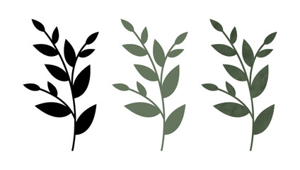 Colorful floral collection. Set flowers flat design.