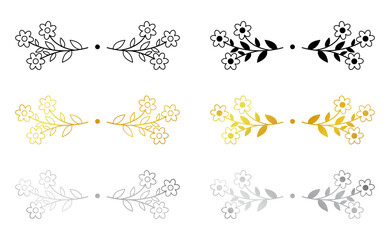 Floral templates for Invitation cards. Flower wedding invitation.