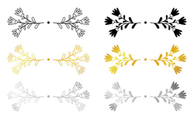 Floral templates for Invitation cards. Flower wedding invitation.