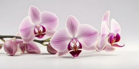 Obraz na płótnie Canvas Orchid on white background, mother s day, copy space, high quality, 8K