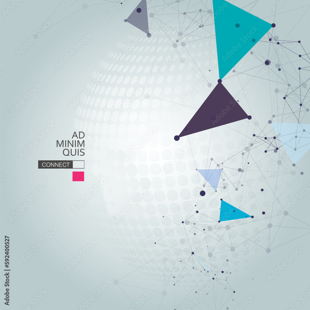 Aufkleber color connect triangle for concept design. global business concept. creative business concept idea. 
