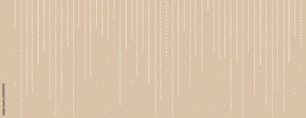 Aufkleber Decorative white line dotted illustration. Equalizer lines. Vector design element on banner