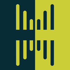 vector abstraction of blue and yellow stripes and lines, two halves, separation, logo of two colors