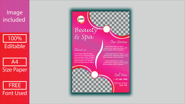 Beauty Spa Flyer Layout | Beauty Salon Flyer Template