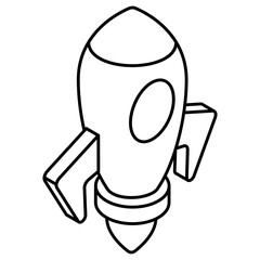 Rocket denoting concept of startup 