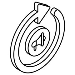 A unique design icon of promotion 