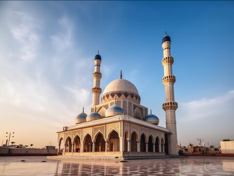 Mosque islamic prayer ramadan mubarek greeting cami mescit Generative Ai