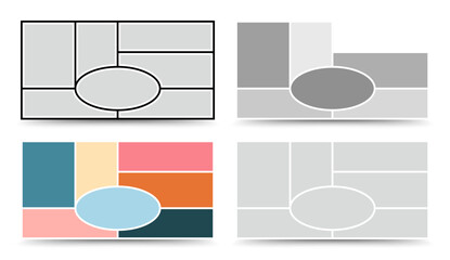 Moodboard template. Photo collage layout. Minimalist Moodboard.