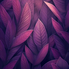 Background of purple leaves. Generative AI.