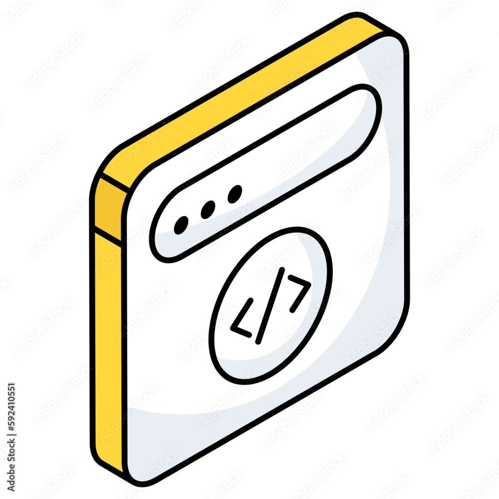 Wall mural unique design icon of web coding