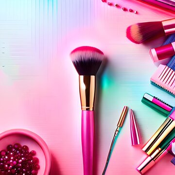 maquiagem rosa, futurista