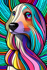 psychedelic dog generative ai