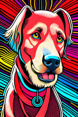 psychedelic dog generative ai