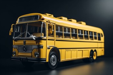 Fototapeta na wymiar moderner Linienbus, Bus gelb, freigestellt. Generative AI