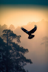 Fototapeta premium Nature in the Morning -Generative AI
