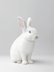 white bunny in minimalistic fine art style generatieve ai