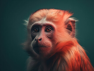 Fototapeta premium Minimalistic fine art animal portrait generative ai