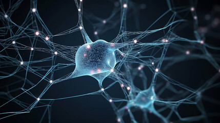 Neuronales Netzwerk mit Verbindungen AI Generated