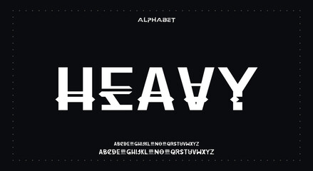 heavy Abstract Fashion Best font alphabet. Minimal modern urban fonts for logo, brand, fashion, Heading etc. Typography typeface uppercase lowercase and number. vector illustration full Premium look