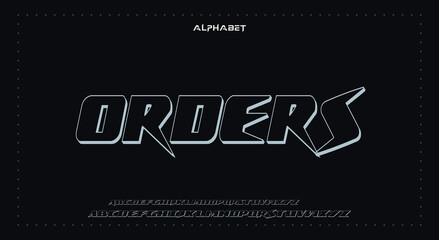 orders Abstract Fashion Best font alphabet. Minimal modern urban fonts for logo, brand, fashion, Heading etc. Typography typeface uppercase lowercase and number. vector illustration full Premium look
