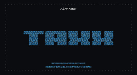 taxx Abstract Fashion Best font alphabet. Minimal modern urban fonts for logo, brand, fashion, Heading etc. Typography typeface uppercase lowercase and number. vector illustration full Premium look