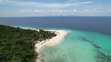 Bamboo Island by drone view Thailand Phi Phi tropical 
