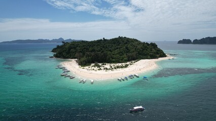 Bamboo island tropical Thailand by drone photography