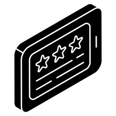 Creative design icon of mobile ratings 