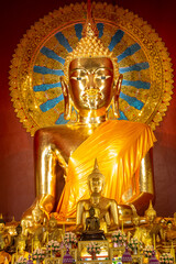 Golden Buddha (statue) at Wat Phra Singh, Chiang Mai , Thailand