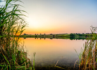 sunrise over the river