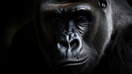 Fototapeta na wymiar Generative ai gorilla portrait realistic