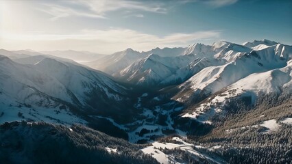 swiss mountains landscape in high altitude