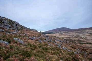 Scenic view in the Wicklow Mountains near Glendalough