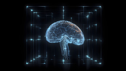 Digital Brain Hologram: Artistic Interpretation of Artificial Intelligence, Educational Technology Revolution, Fusing Human Mind & Cybernetic Systems for Knowledge Enhancement