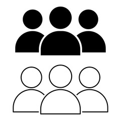 People icon set. Design can use for web and mobile app. Vector illustration