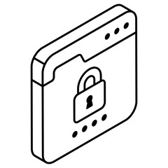 Modern design icon of web security