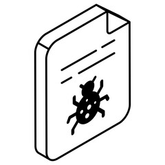 A unique design icon of infected file 