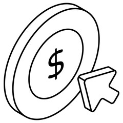 Unique design icon of ppc