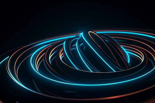 fios em aspiral neon 
