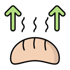 Food Inflation Line Color Icon