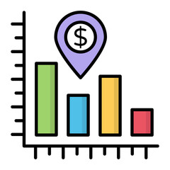 Business Inflation Line Color Icon