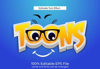 Toons Editable text effect