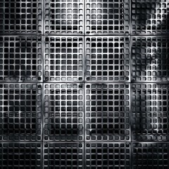 Obraz premium city abstract built structure, metal architectural textured background - Generative AI