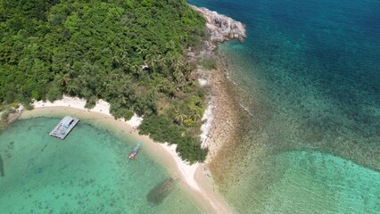 Tropical Island by drone Thailand Koh Phangan