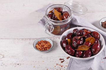 Preserving pickled plums and seasonings