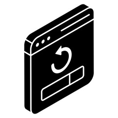 A creative design icon of web reload 