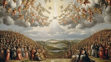 Fototapeta premium Ascension day, Jesus Christ generated with AI