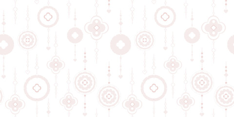 circles geometric pattern. calm beige, neutral, pale colours on white background. Vintage and antique style